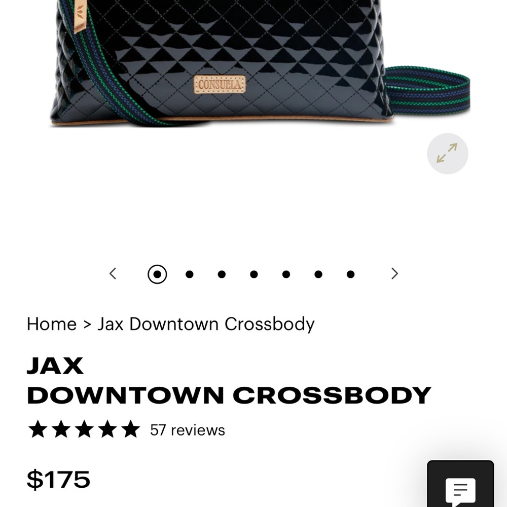 Consuela Black Quilted Crossbody with Tan Accents